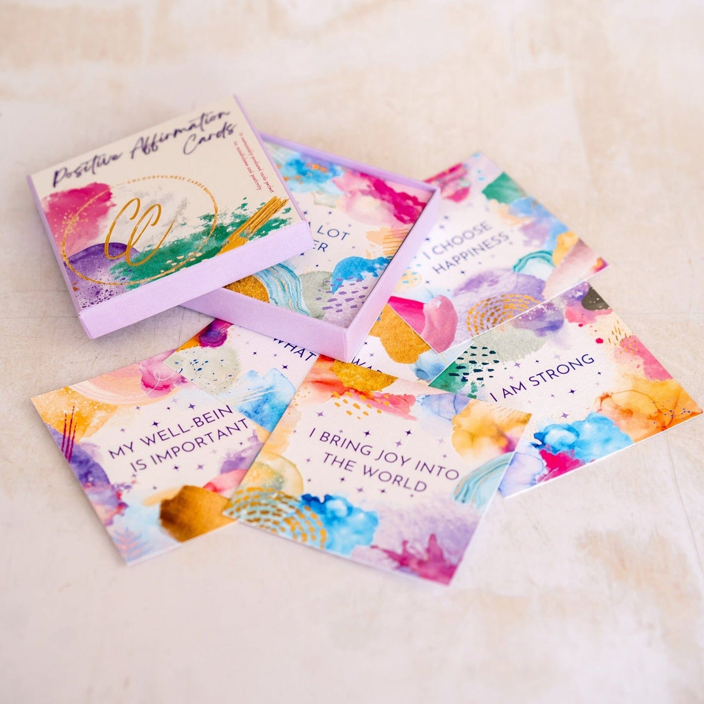 Positive Affirmation Cards - Colourfulness Cards